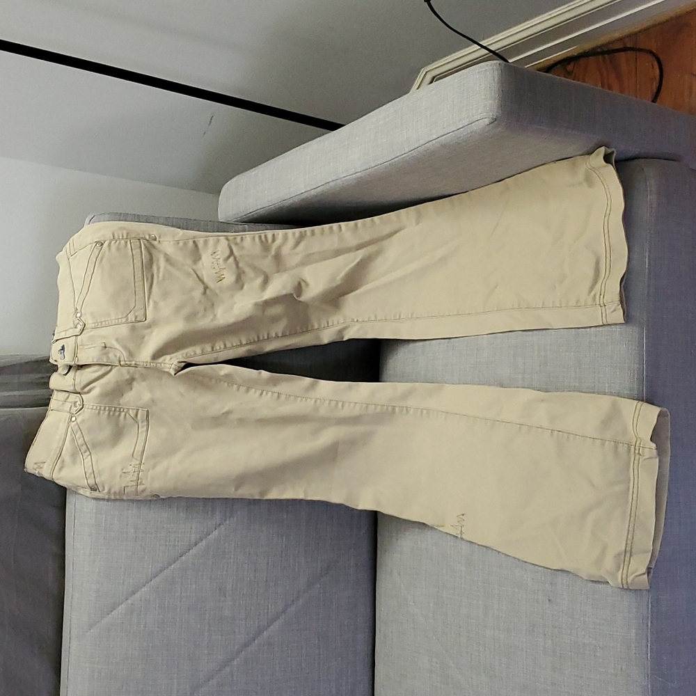 Hydraulic flare pants size 9/10 beige